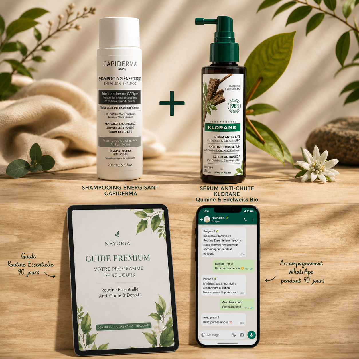 Routine Essentielle Anti-Chute &amp; Densité | Shampooing + Sérum